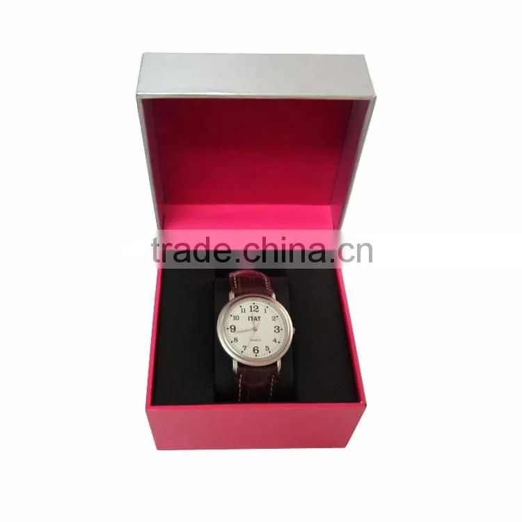 Custom Pink Velvet Paper Watch Git Case For Women.