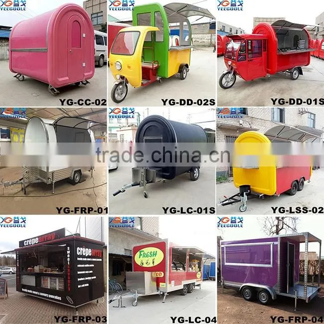 food catering trailer/mobile kitchen truck for sale/food service trailer