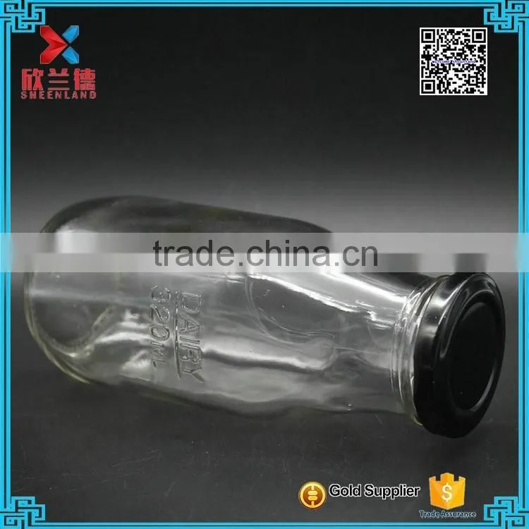 320ml Engraving Milk Bottle Wholesale Bottles Empty Glass Bottle