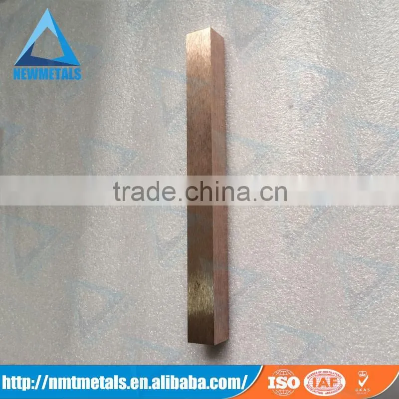 Gold hard metal tungsten copper alloy bar/copper tungsten alloy electrode tungsten copper electrode low price