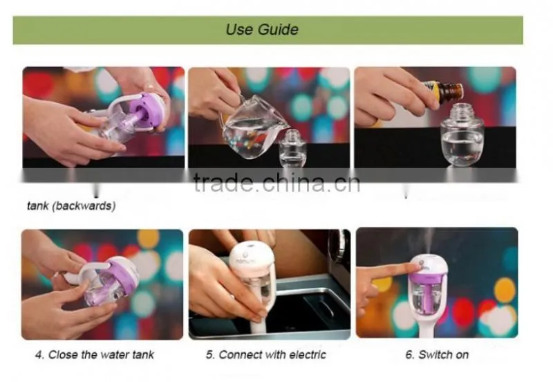 2016 innovative product Car Ultrasonic Aroma Diffuser, Car Ultrasonic Humidifier, Car USB Humidifier