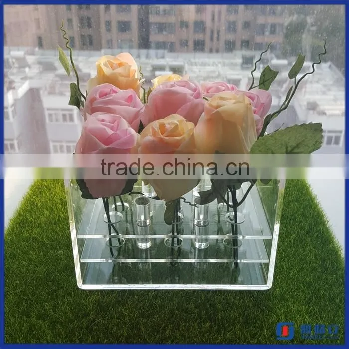 Manufacturer supplier customized acrylic flower display box / high quality acrylic flower display case
