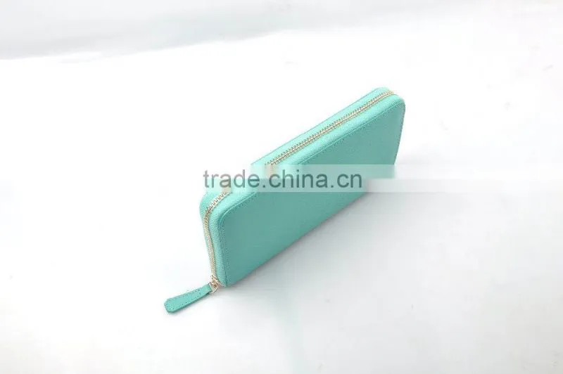 Italian leather RFID Blocking wallet classical leather card holder wallet green