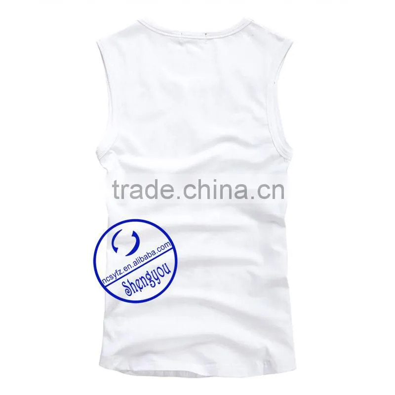 China manufacturer quality custom printed hot sale mens tank top