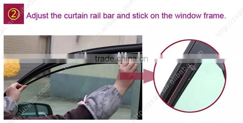 Privacy Mesh Car Window Curtain With Car Curtain Rail