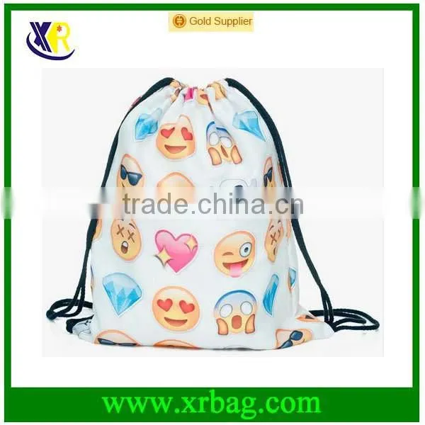 Student Daypacks Print Starry Sky Backpack Travel Drawstring Textile Bag