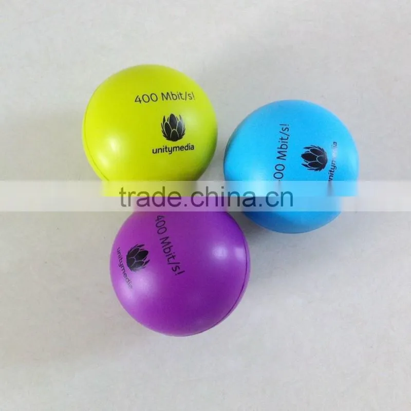 pu gloss stressball 3 colors foam ball