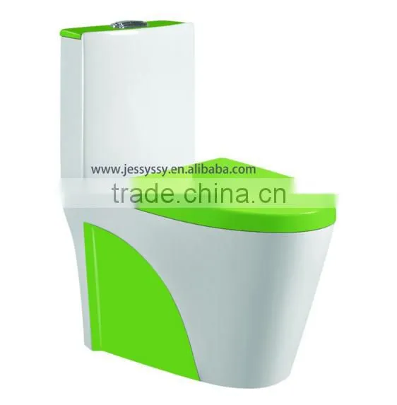 Ceramic Washdown one piece colorl toilets black
