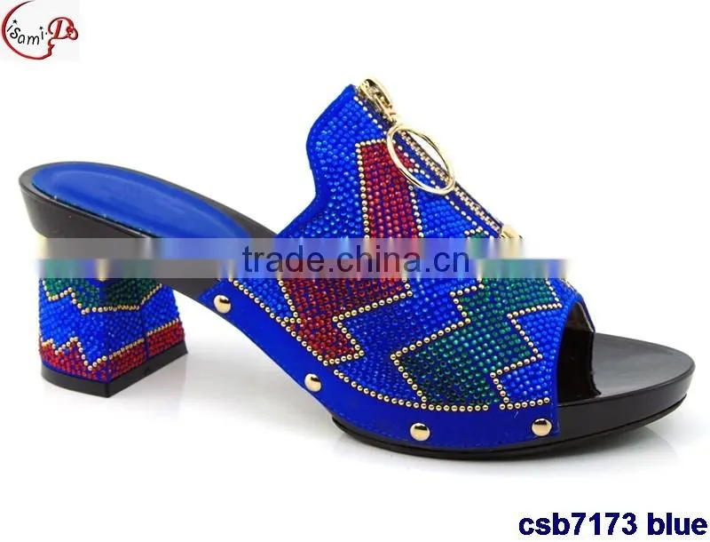 CSB7173 orange -blue-gold-green-red new coming italian design high quality hot selling lady sandals with stone on factory costy