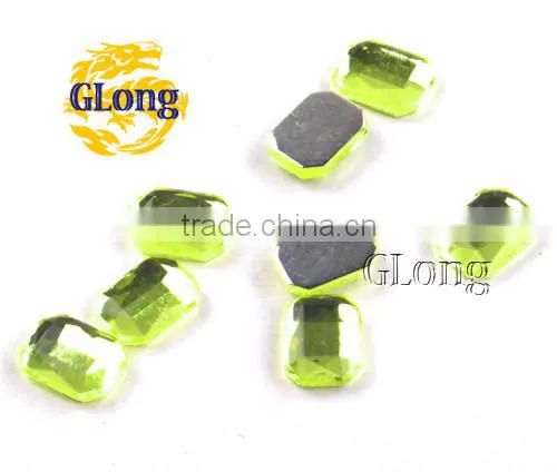 6*8mm Acrylic Flat Back Octagon Mix Color Bling Rhinestone&Crystal For Stylish Bags Garment Shoes #GY010-8P(Mix-s)