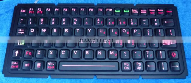 Portable Flexible Skinny Silicone Rubber PC Keyboard with backlight optional