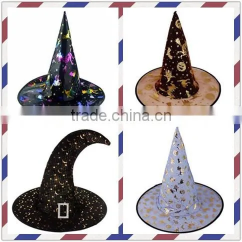 Crazy Festival Party Halloween Decoration Non-woven Witch Hat For Sale
