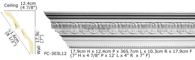 High Quality Good price beautiful new modern luxury Decorative pu carved cornice mouldings