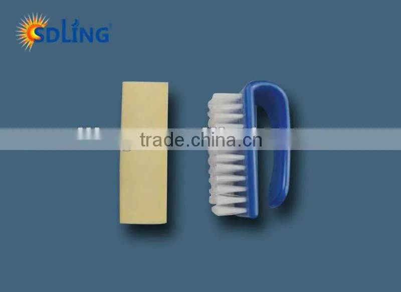 blue plastic handle shoe cleaning brush