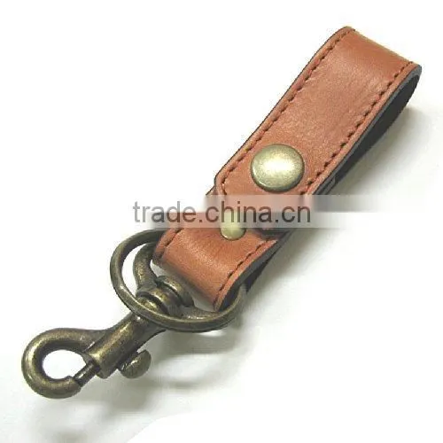 customized cattlehide Leather Keychain,custom genuine leather top grain key chain, promotion genuine leather keychain