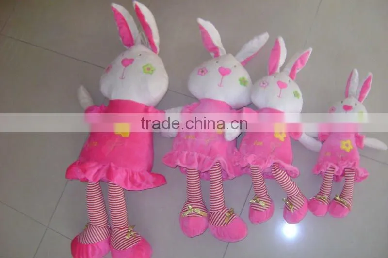 plush rabbit with embroidery logo