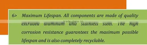 aluminum solar power systems