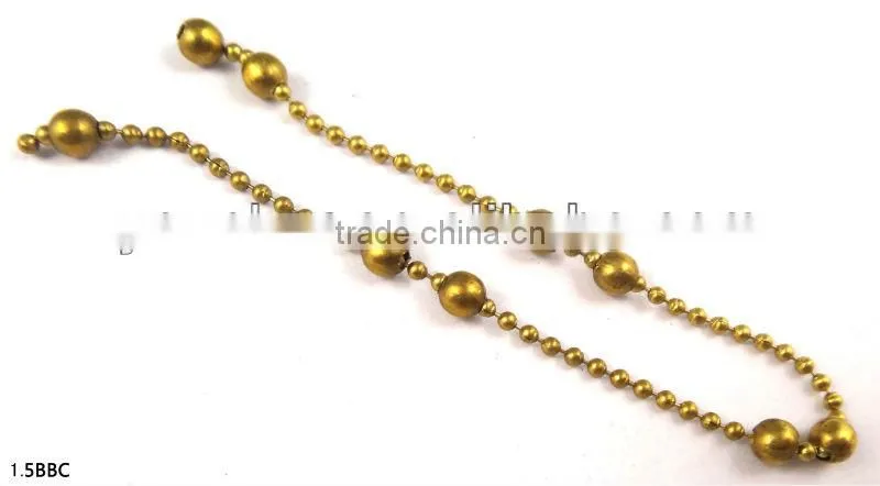 1.5DC Faceted Decoration Brass Ball Chain in NEON colours
