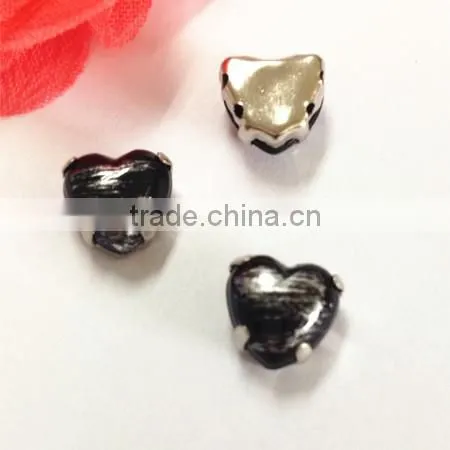 Hot sale new style acrylic rhinestone button flower shape sewing silver plating for flower center DIY crafts