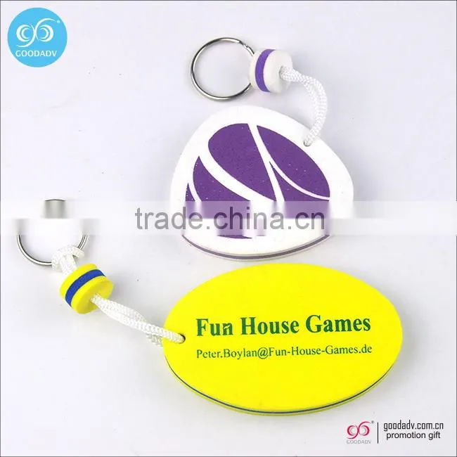Guangzhou keychain factory machining custom logo printed eva foam keychain
