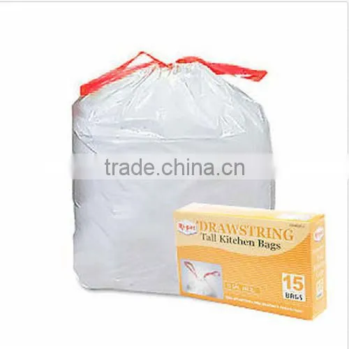 105~ 13 Gallon Drawstring White Tall Kitchen Trash Can Liner Bags Garbage Clean