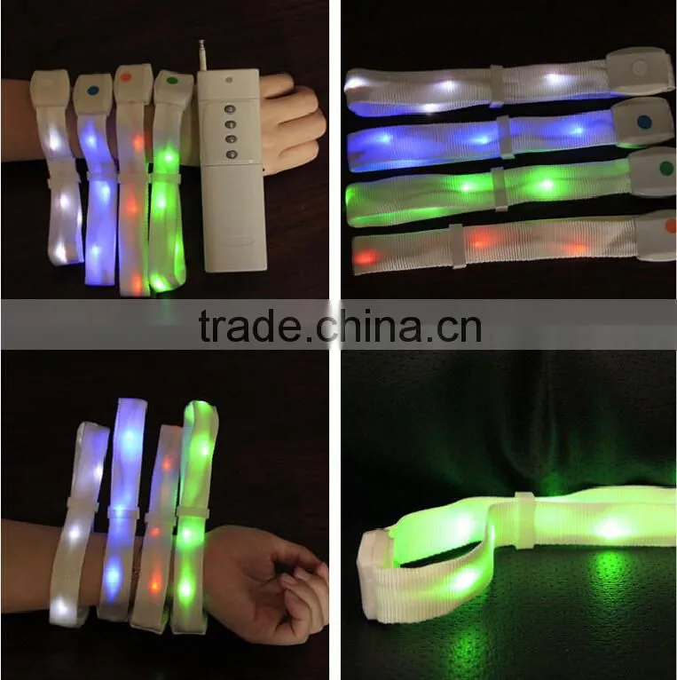 Radio controlled LED wristbands for concerts and live events