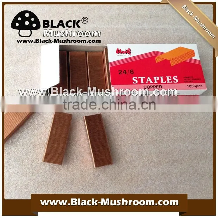 Factory supply galvanized office staples pins 24/6 good quality lower price (welcome to ask sampels)