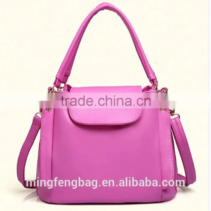 2015 New Fashionable Tote and Single Shoulder Leisure PU Lady Women Bag