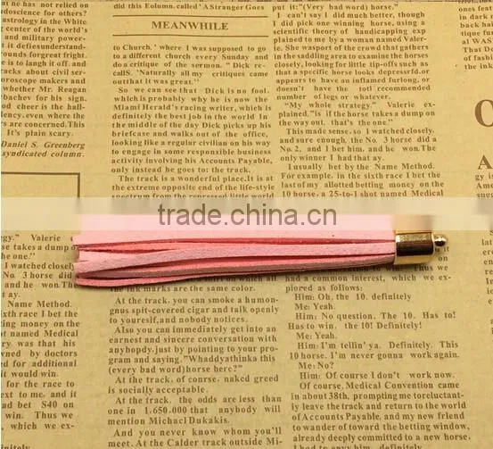 Wholesale 7-10cm Mutil Color Suede Leather Tassel,100pcs gold cap tassel for diy