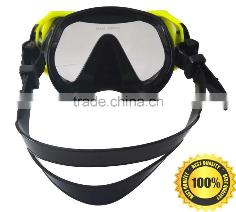Mask and Snorkel Set for Adults - Anti-Fog Glass, Purge Valve, Snorkeling Splash Cap