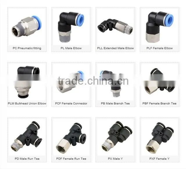 Plastic hand (Shut-off) valves push-in pneumatic fittings HVSS series