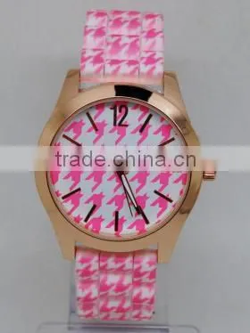 2014 popular silicone band plastic case automatic watches