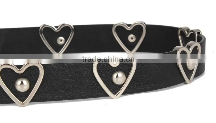 Alloy Pin Buckle Belt Female Heart Design