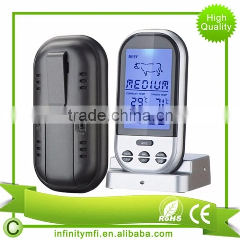 High Quality Digital Meat Thermometer Monitor Meat Temperature Cooking In Oven BBQ Smoker Grilling