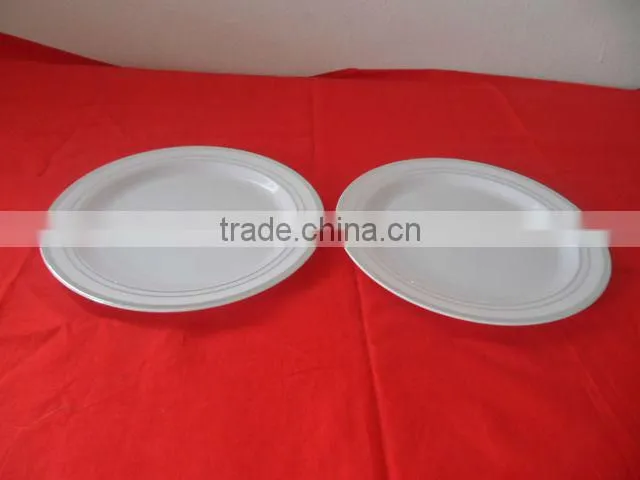 Disposable plastic white tray