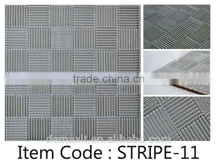 crystal small strip mural glass mosaics