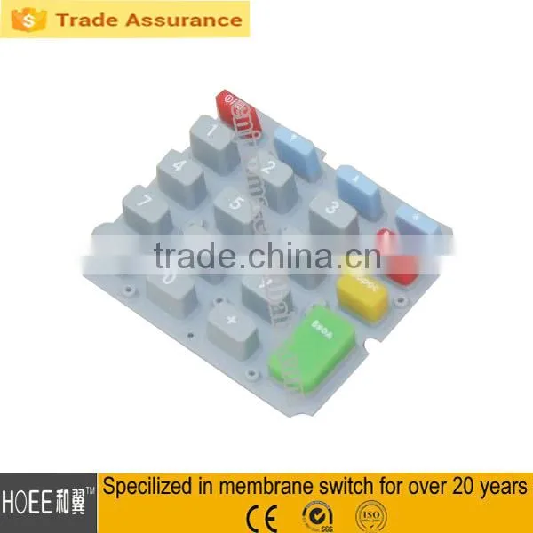 matrix rubber buttons custom text printed silicone rubber keypad