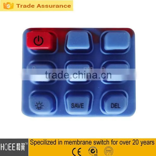 multi-color lock rubber keypad numeric silicone keypad