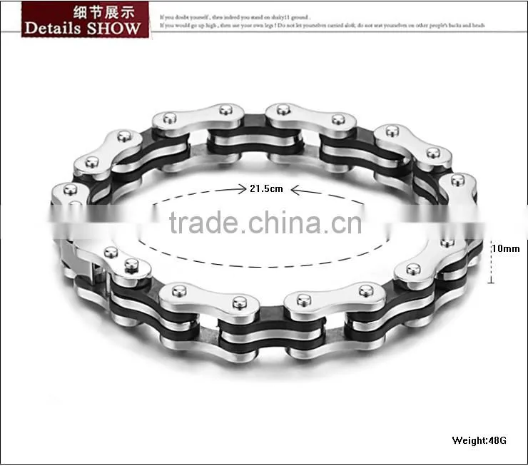 KSTONE 2015 New Fashion 316L Stainless Steel Silicone Bracelets for Man