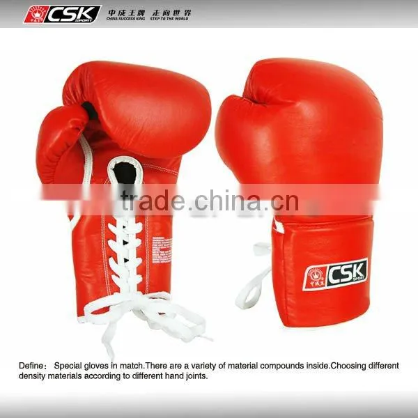 Professional leather boxing gloves