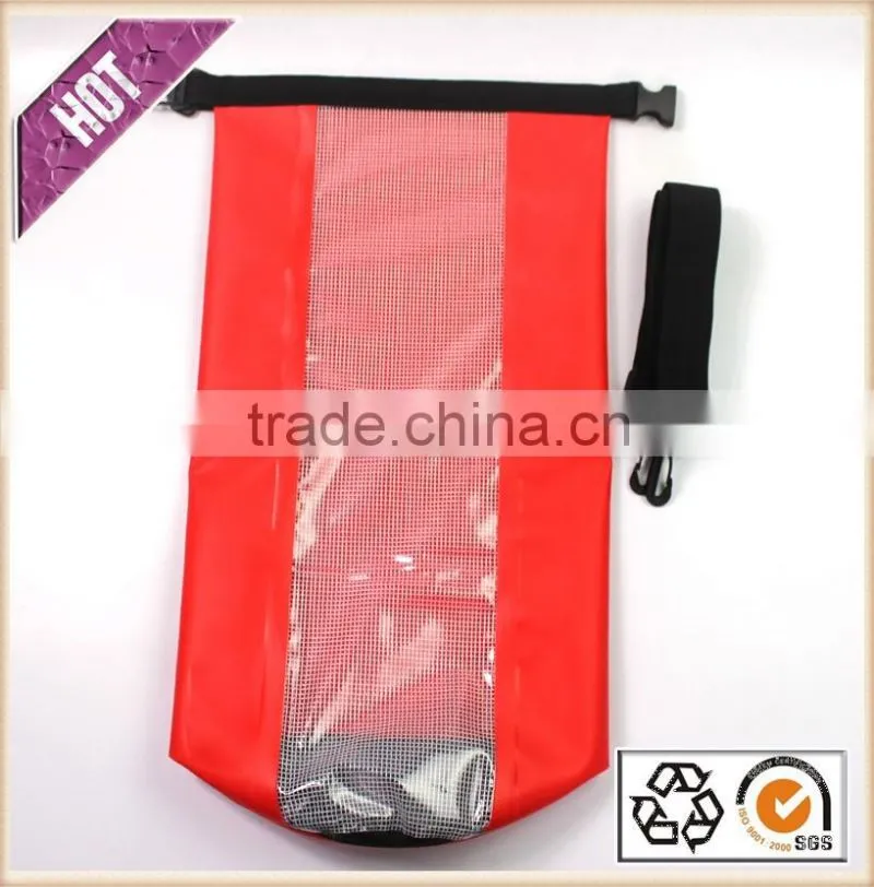 2016 Hot Sale Dry Bag Transparent Ripstop Strip Window Waterproof Dry Bag For Drifting