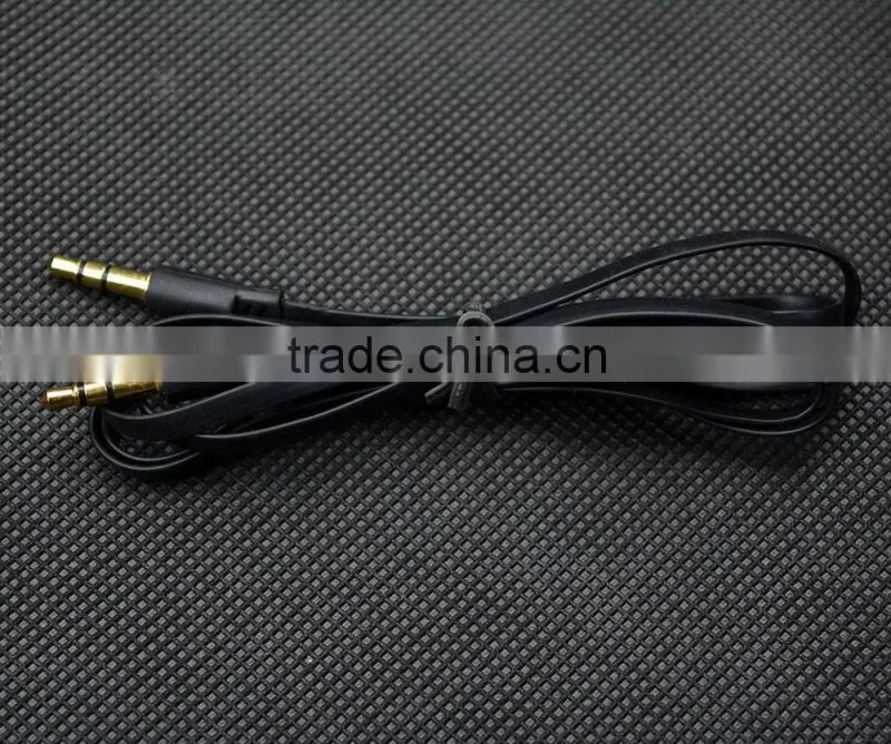 3FT 3.5mm Male To Male Noodle Jack Audio Stereo Aux Cable Adapter for PC iPhone iPod