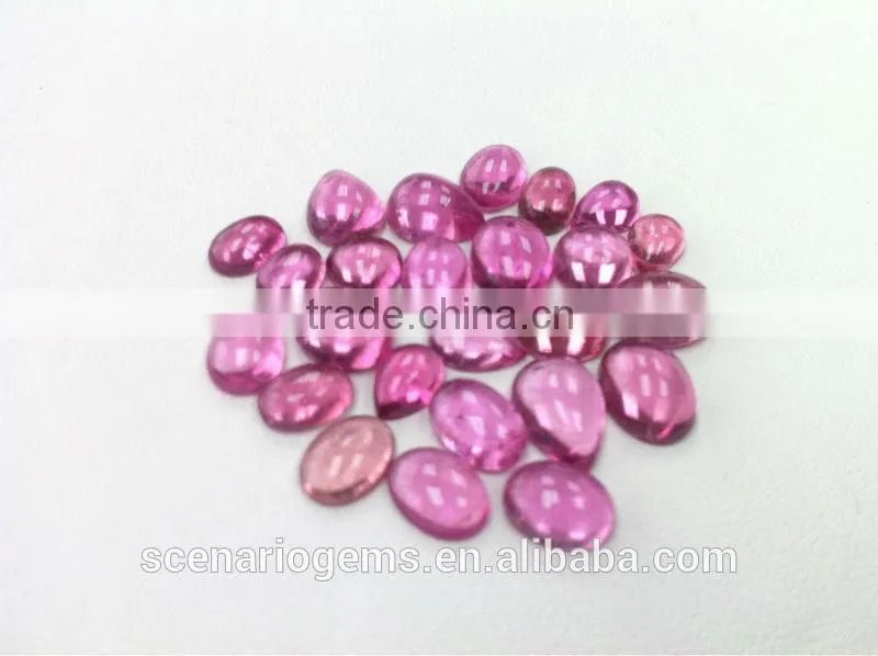#CAZZ Natural Multi-Shape Cabs Free Size Loose Gemstone Rubellite Cabochons