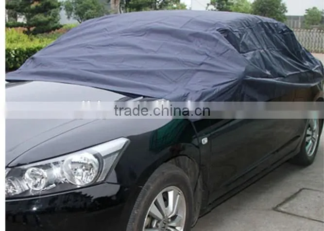 Blue polyester sun protection car cover