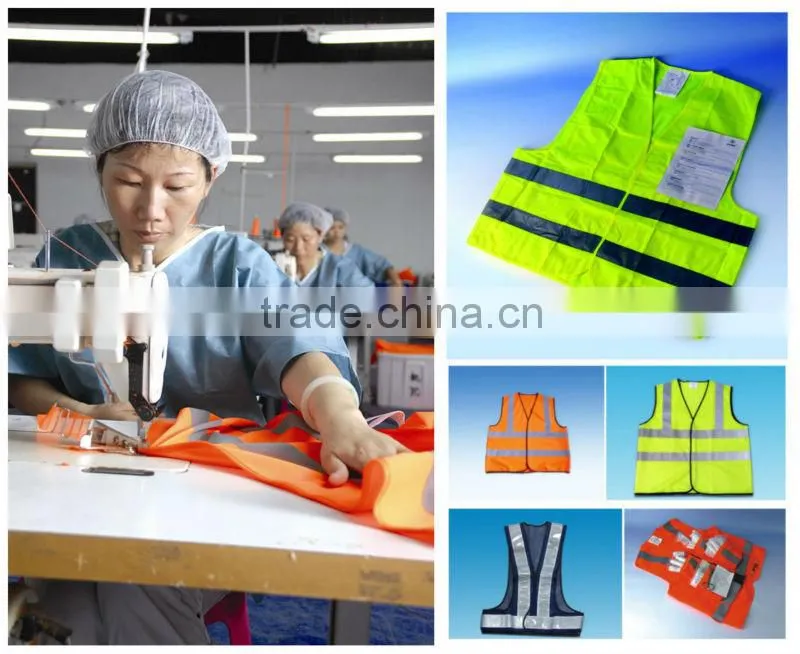 Yellow or orange warning vest meet CE, ENISO20471