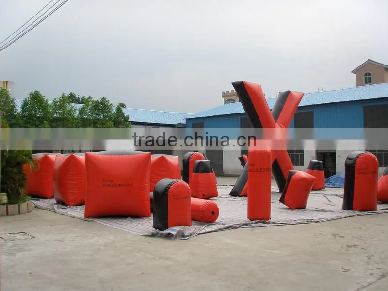 2016 truth quality inflatable gladiator arena 19 pcs paintball obstacles bunkers field Custom box bunker paintball