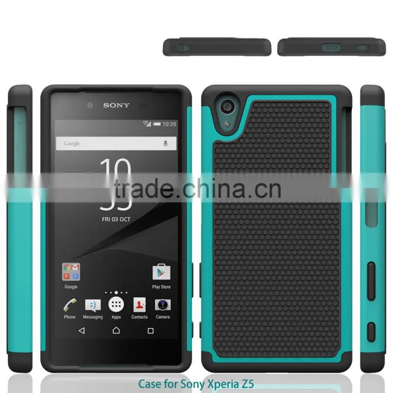 New arrival Football texture rugged silicone pc back cover protective case moblie phone case for sony xperia z5 alibaba china