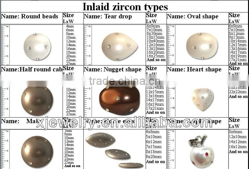 Professional custom and wholesale various colors and various shapes south sea shell pearl necklace DIY beads(shape card)