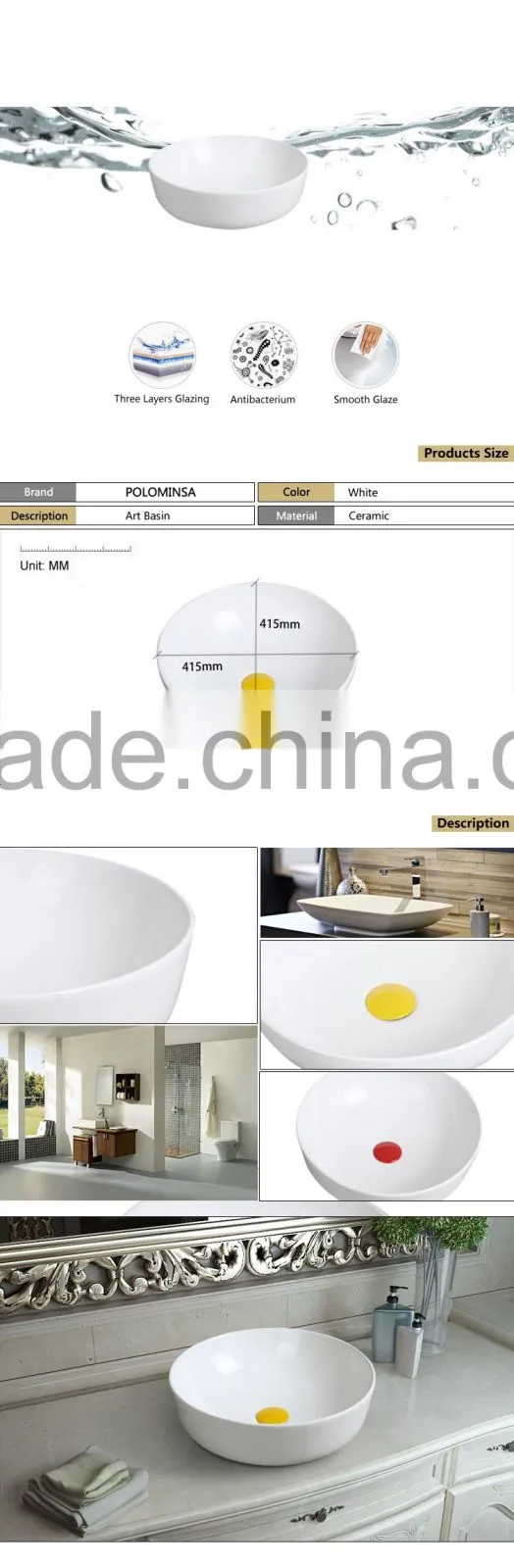 Simple Round Bathroom Basin