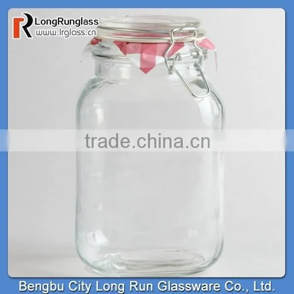LongRun 17oz Round Glass Jars with Clamp Lids Funny Glass Holder Wholesale
